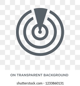 Radar detection icon. Trendy flat vector Radar detection icon on transparent background from Nautical collection. 