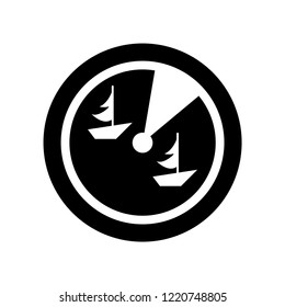 Radar detection icon. Trendy Radar detection logo concept on white background from Nautical collection. Suitable for use on web apps, mobile apps and print media.
