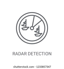 Radar detection icon. Trendy Radar detection logo concept on white background from Nautical collection. Suitable for use on web apps, mobile apps and print media.
