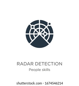 Radar detection icon vector. Trendy flat radar detection icon from people skills collection isolated on white background. Vector illustration can be used for web and mobile graphic design, logo, eps10