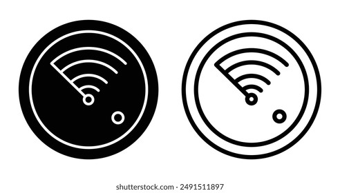 Radar detection liner icon collection on white background