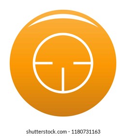 Radar detector icon. Simple illustration of radar detector vector icon for any design orange