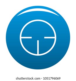 Radar detector icon vector blue circle isolated on white background 