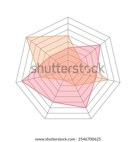 Radar diagram elements. Chart color infographics. Vector illustration