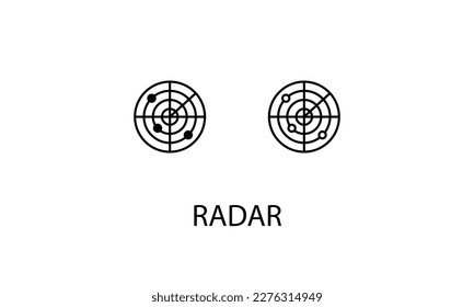 Radar double icon design stock illustration