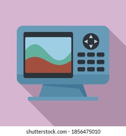 Icono de sondeo de eco de radar. Ilustración plana del icono vectorial de sonda de eco de radar para el diseño web