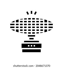 radar equipment glyph icon vector. radar equipment sign. isolated contour symbol black illustration