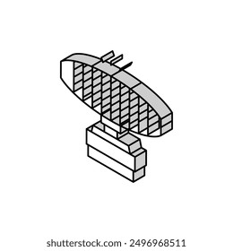 Equipo de radar Icono isométrico Vector. Señal de equipo de radar. Ilustración de símbolo aislado