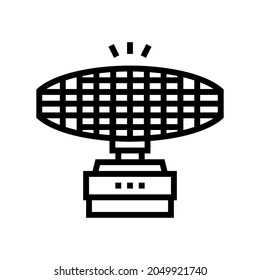 vector de icono de la línea de equipos de radar. señal del equipo de radar. símbolo de contorno aislado ilustración negra
