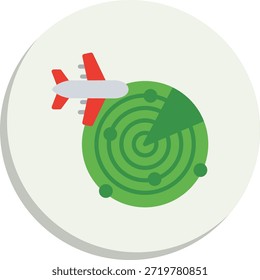 Radar Flat Circle Style Icon