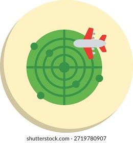 Radar Flat Circle Style Icon