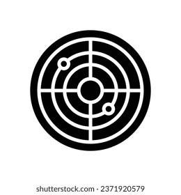 radar glyph icon. vector icon for your website, mobile, presentation, and logo design.