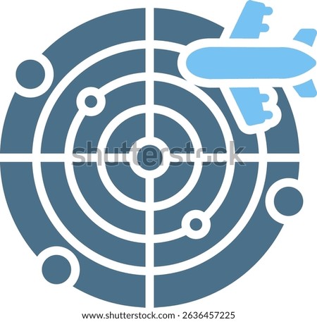 Radar Glyph Two Colour Icon