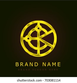 Radar golden metallic logo