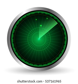 Radar green vector illustration