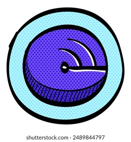 Radar halftone icon hand drawn color vector illustration