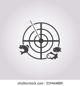 Vector Illustartion Fishing Fish Icon Stock Vector (Royalty Free) 318815828