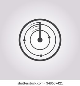 Radar Circle Vector Concept Round Icon: เวกเตอร์สต็อก (ปลอดค่าลิขสิทธิ์ ...
