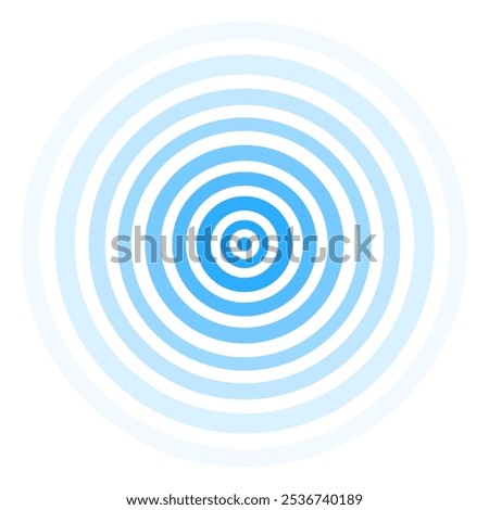 Radar icon blue color isolated on white background