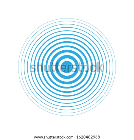 Radar icon blue color simple design