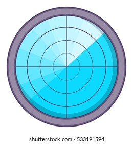 Radar icon. Cartoon illustration of radar vector icon for web