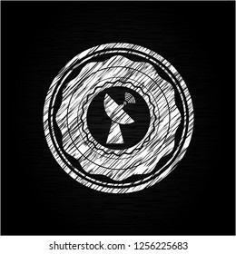 radar icon with chalkboard texture