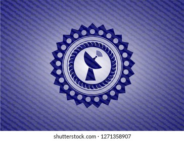 radar icon with denim texture