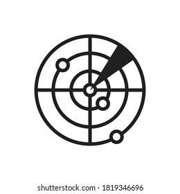 Radar icon design isolated on white background
