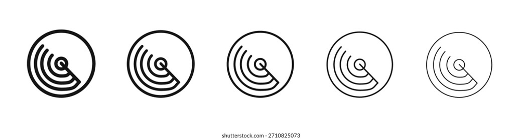 Radar icon design, logo, app, UI. Vector illustration, EPS