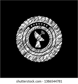 radar icon drawn on a blackboard