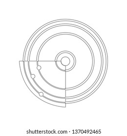 Radar icon. Element of Army for mobile concept and web apps icon. Outline, thin line icon for website design and development, app development