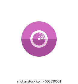 Radar icon in flat color circle style. Instrument detector military