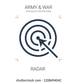 radar icon. high quality filled radar icon on white background. from war collection flat trendy vector radar symbol. use for web and mobile