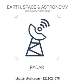 radar icon. high quality line radar icon on white background. from earth space astronomy collection flat trendy vector radar symbol. use for web and mobile