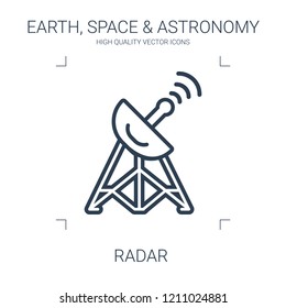 radar icon. high quality line radar icon on white background. from earth space astronomy collection flat trendy vector radar symbol. use for web and mobile