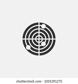 Radar icon illustration isolated vector sign symbol
