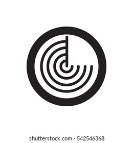 radar icon illustration isolated vector sign symbol