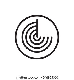 radar icon illustration isolated vector sign symbol