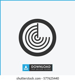 radar icon illustration isolated vector sign symbol