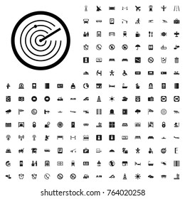Radar icon illustration isolated vector sign symbol. airport icons set for web and mobile.