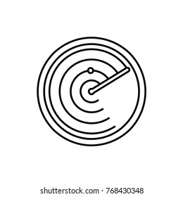 radar icon illustration isolated vector sign symbol