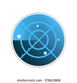 Radar icon. Illustration white background for design