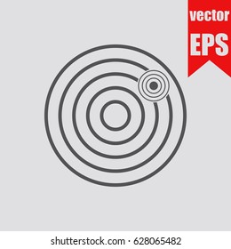 Radar icon infographic isolated in flat style.Vector illustration.