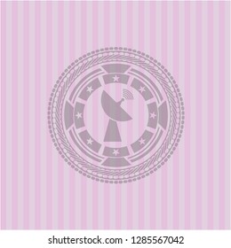 radar icon inside badge with pink background