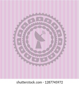 radar icon inside badge with pink background
