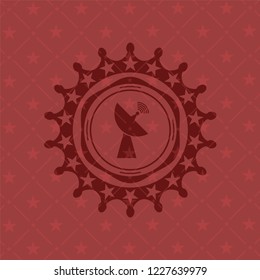 radar icon inside badge with red background