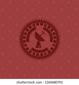 radar icon inside badge with red background