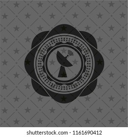 radar icon inside black emblem