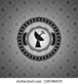 radar icon inside black emblem. Vintage.
