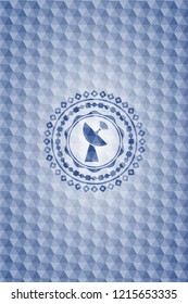 radar icon inside blue hexagon badge.